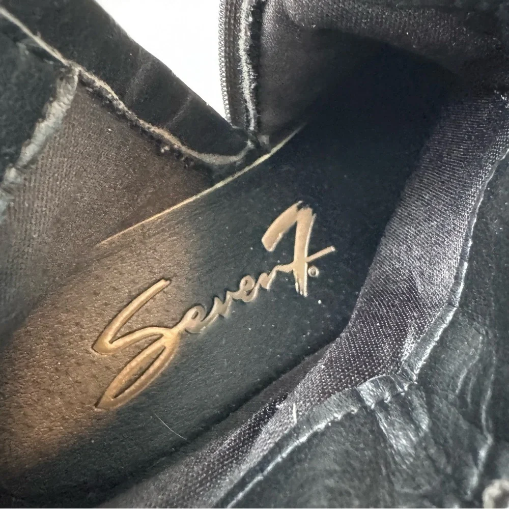 Seven7 Black Suede Footwear